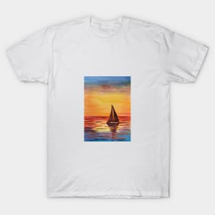 Sunset landscape on the sea T-Shirt